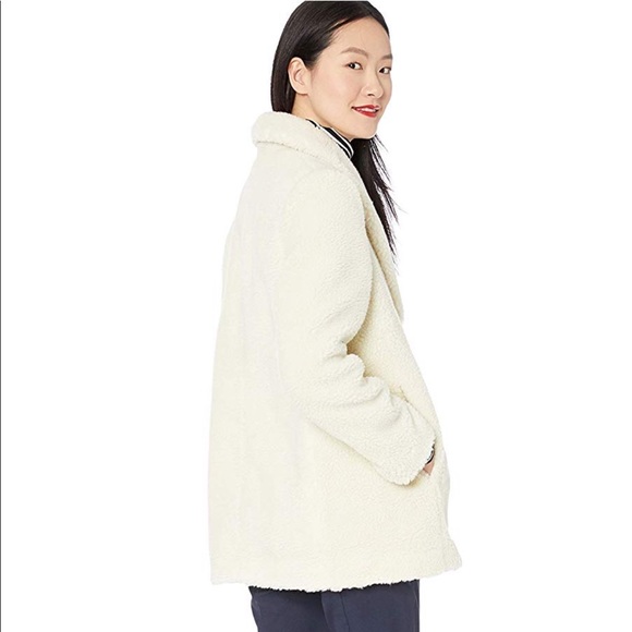 J. Crew Ivory Teddy Fleece Shaw Collar Coa… - Picture 2 of 7